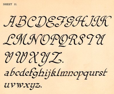 Blatt 11, aus einem Portfolio von Alphabeten, 1929 von Unbekannt
