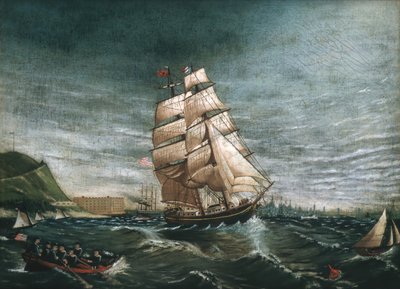 Schiff im Hafen von New York, ca. 1890 von Unbekannt