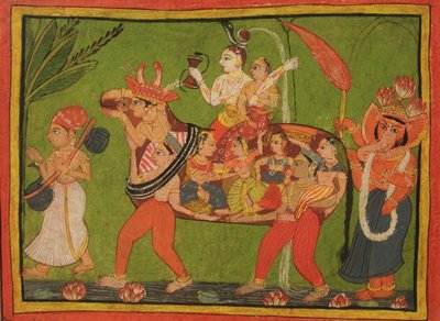 Shiva und Parvati auf einer zusammengesetzten Kuh aus Frauen von Unbekannt