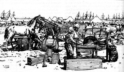 Hufschmiede der New South Wales Artillerie in Suakim, ca. 1885, 1902 von Unbekannt