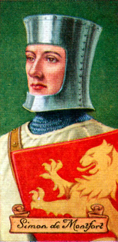 Simon de Montfort, aus einer Serie von Zigarettenkarten, 1935 von Unbekannt