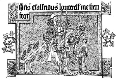 Sir Geoffrey Luttrell, seine Frau und Schwiegertochter, 1340, 1892 von Unbekannt