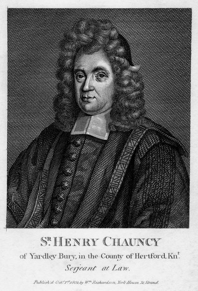 Sir Henry Chauncy, englischer Anwalt, Pädagoge und Antiquar von Unbekannt