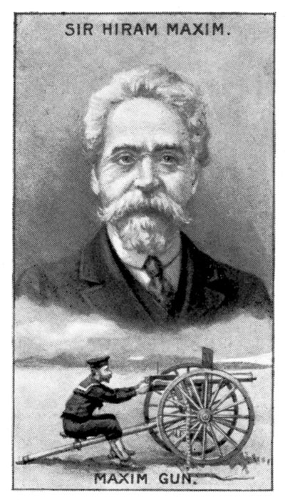 Sir Hiram Stevens Maxim, Erfinder des Maxim-Gewehrs, um 1924 von Unbekannt