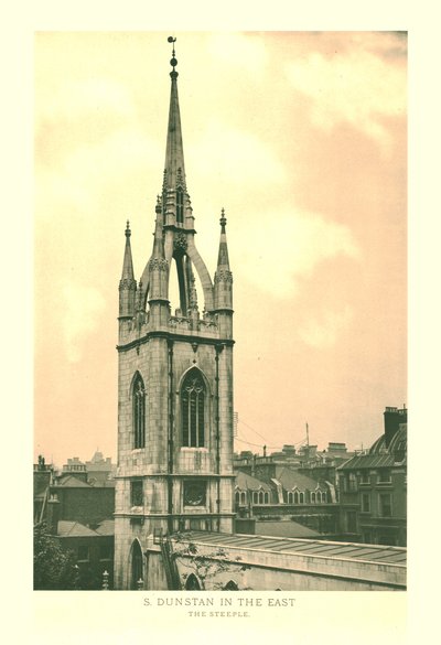 St. Dunstan in the East, Der Kirchturm von Unbekannt
