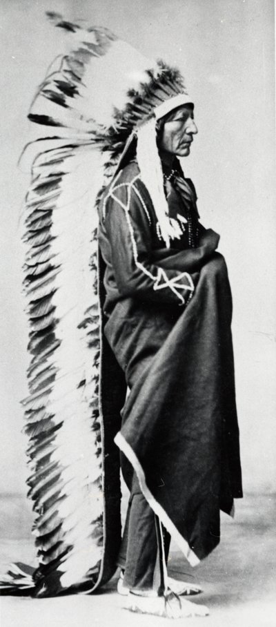 Standing Bear, Häuptling der Dakota Sioux, nordamerikanische Prärie-Indianer, ca. 1885-ca. 1890 von Unbekannt