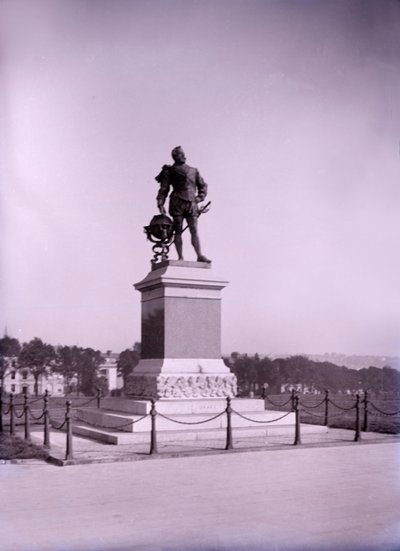 Statue von Francis Drake in Plymouth, Devon, späte 19. bis frühe 20. Jahrhundert von Unbekannt