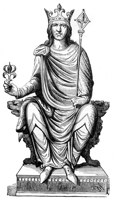 Statue von Philipp August, König von Frankreich, 13. Jahrhundert, 1882-1884 von Unbekannt