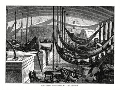 Dampfschiff auf dem Orinoco, Südamerika, 1877 von Unbekannt