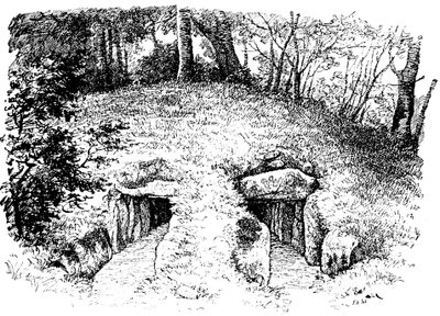 Steinzeitlicher Grabhügel mit zwei Kammern, Rodding, Dänemark, 1913 von Unbekannt