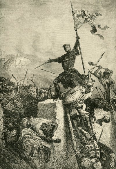 Sturm auf Konstantinopel durch Balduin, Graf von Flandern, 1204, 1890 von Unbekannt