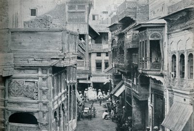 Straße in Lahore, der Hauptstadt des Punjab, ca. 1942 von Unbekannt