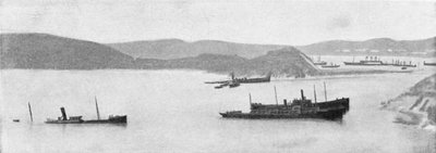 Versunkene japanische Schiffe, Russisch-Japanischer Krieg, 1904-1905 von Unbekannt