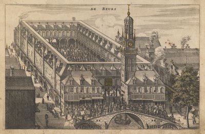 Die Amsterdamer Börse, frühes 17. Jahrhundert von Unbekannt