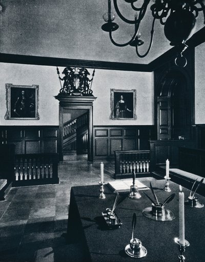 Der Versammlungssaal des House of Burgesses, ca. 1938 von Unbekannt