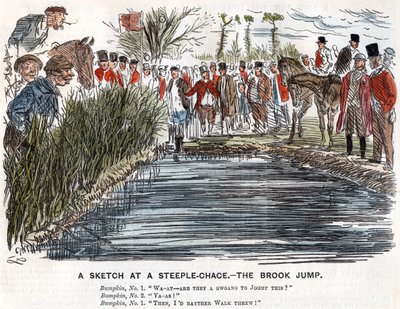 Der Sprung über den Bach, 1863 von Unbekannt