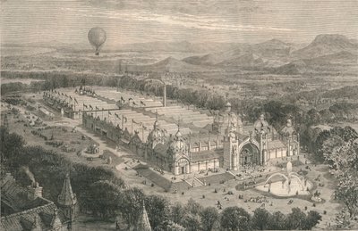 Das Gebäude für die Internationale Industrieausstellung in Edinburgh, 1886 von Unbekannt