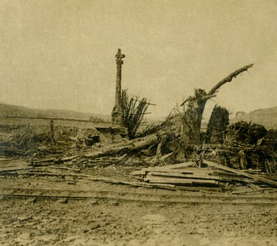 Das Kalvarienberg in Les Éparges, Nordfrankreich, um 1914-1918 von Unbekannt