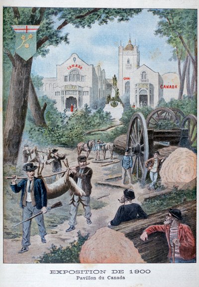 Der kanadische Pavillon auf der Weltausstellung von 1900, Paris, 1900 von Unbekannt
