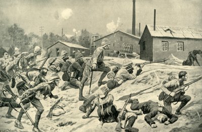 Die Eroberung von Johannesburg: Der Angriff der Wachen bei Germiston, 1901 von Unbekannt