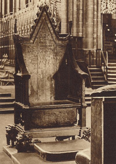 Der Krönungsstuhl und der Stein von Scone, 1937 von Unbekannt