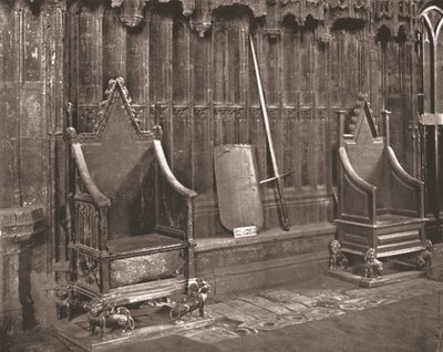 Der Krönungsstuhl in der Westminster Abbey, London, 1894 von Unbekannt