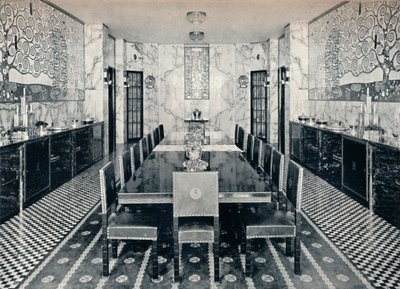Das Esszimmer des Stoclet-Palastes, Brüssel, Belgien, ca. 1914 von Unbekannt