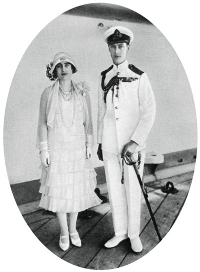 Der Herzog und die Herzogin von York an Bord der HMS Renown, Malta, 1927, 1937 von Unbekannt
