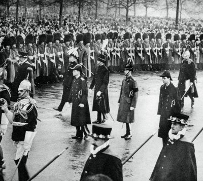 Der Herzog von York im Trauerzug von König Georg V., 1936 von Unbekannt
