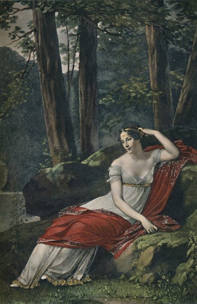 Die Kaiserin Josephine im Park von Malmaison von Unbekannt