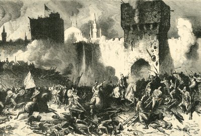 Der letzte Angriff auf Konstantinopel, 29. Mai 1453 von Unbekannt