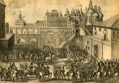 Die Franzosen betreten die Stadt Moskau, September 1812, 1921 von Unbekannt