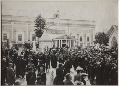Das Begräbnis von Anton Tschechow auf dem Nowodewitschi-Friedhof, 22. Juli 1904, 1904 von Unbekannt