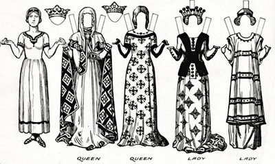 Galerie der britischen Kostüme: Kleidung aus der Regierungszeit von Edward I, um 1934 von Unbekannt