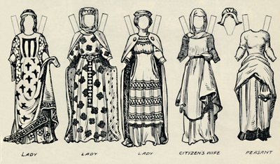 Die Galerie der britischen Kostüme: Wie die Engländer zur Zeit von König Johann gekleidet waren, ca. 1934 von Unbekannt
