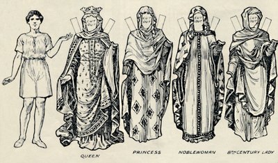 Die Galerie der britischen Kostüme: Wie die Menschen in anglo-sächsischer Zeit gekleidet waren, ca. 1934 von Unbekannt