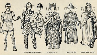 Die Galerie der britischen Kostüme: Die Kleidung der Menschen in normannischer Zeit, um 1934 von Unbekannt