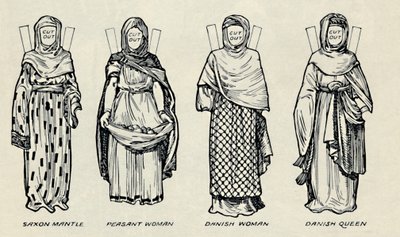 Die Galerie der britischen Kostüme: Die Kleidung der Dänen und späteren Angelsachsen, ca. 1934 von Unbekannt