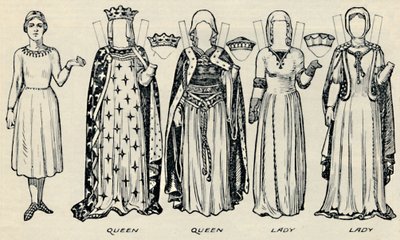 Die Galerie der britischen Kostüme: Was Männer und Frauen in der Zeit von Heinrich III. trugen, um 1934 von Unbekannt