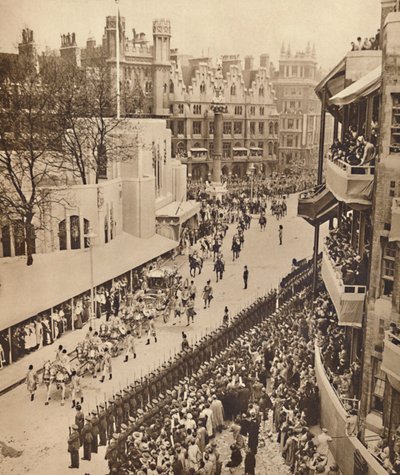 Die goldene Kutsche verlässt die Abtei, 12. Mai 1937 von Unbekannt