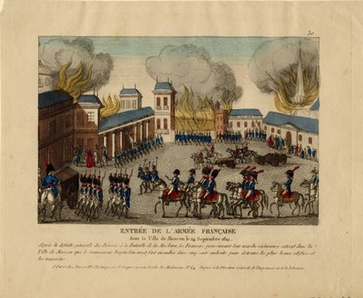 Die Grande Armée betritt die Stadt Moskau, 1812 von Unbekannt