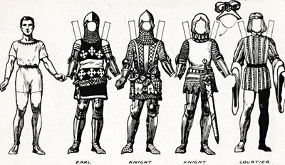 Die große Galerie der britischen Kostüme: Kleid getragen in der Regierungszeit von Edward III, ca. 1934 von Unbekannt