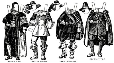 Die große Galerie der historischen Kostüme: Einige Kleider aus der Zeit von Karl I., ca. 1934 von Unbekannt