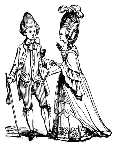 Die Macaronies, 1772, 1910 von Unbekannt