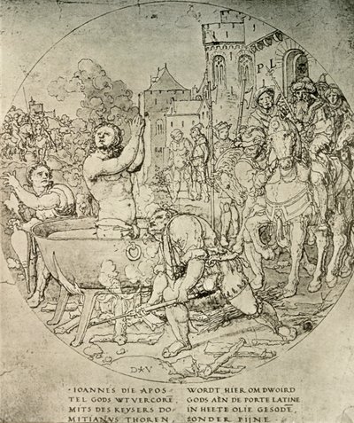 Das Martyrium des heiligen Johannes des Evangelisten von Unbekannt