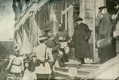 Das Treffen der britischen und französischen Kriegsminister, 1915, 1919 von Unbekannt