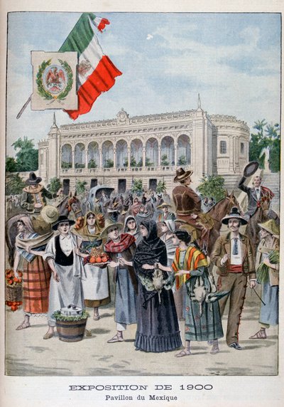 Der mexikanische Pavillon auf der Weltausstellung von 1900, Paris, 1900 von Unbekannt