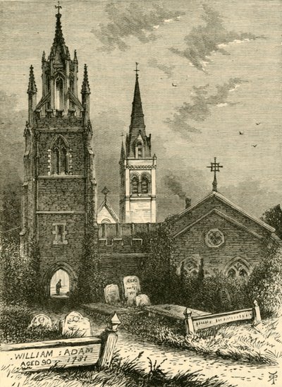 Die Leichenkapelle und die neue Kirche, Woburn, 1898 von Unbekannt