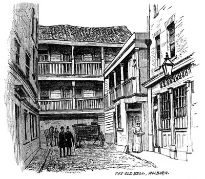 Das alte Bell Gasthaus, Holborn, London, 1887 von Unbekannt