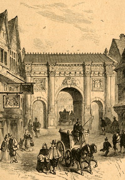 Der alte hölzerne Temple Bar, 1897 von Unbekannt